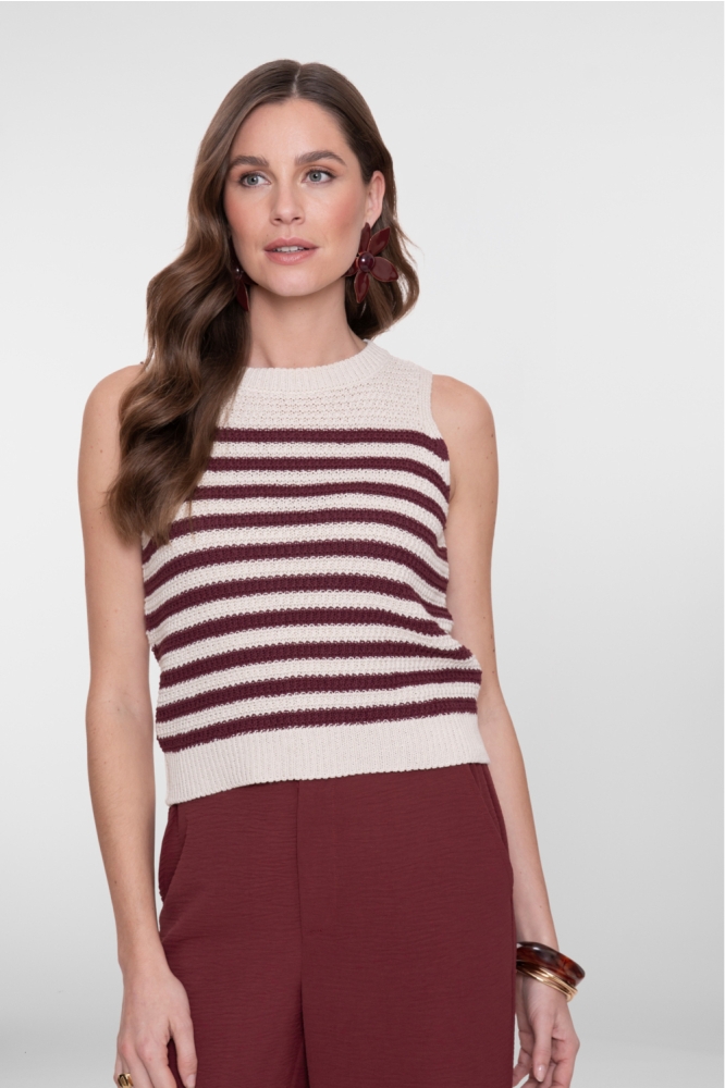 Geisha ecru dames trui | Model vooraanzicht