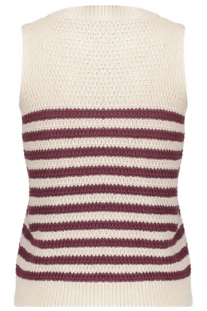 Geisha ecru dames trui | Achteraanzicht