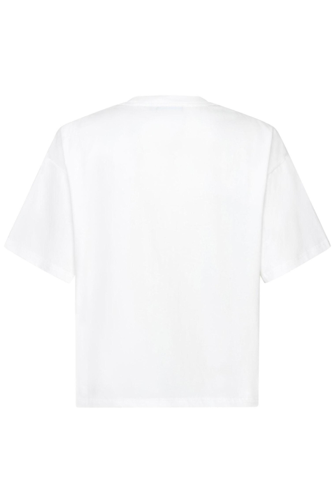 Ydence witte dames t-shirt | Achteraanzicht