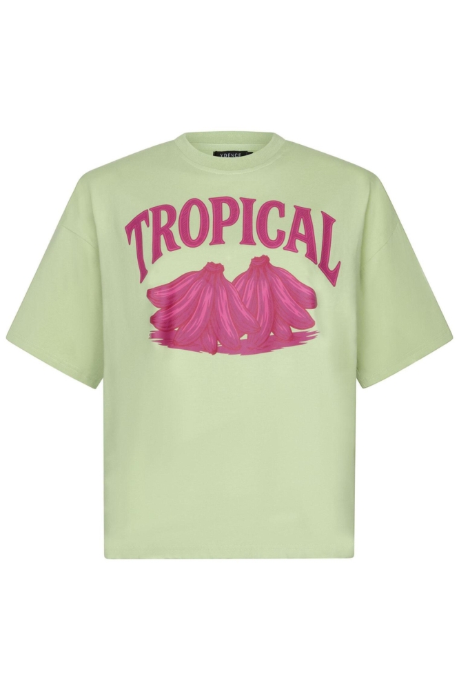 Ydence groene dames t-shirt | Vooraanzicht