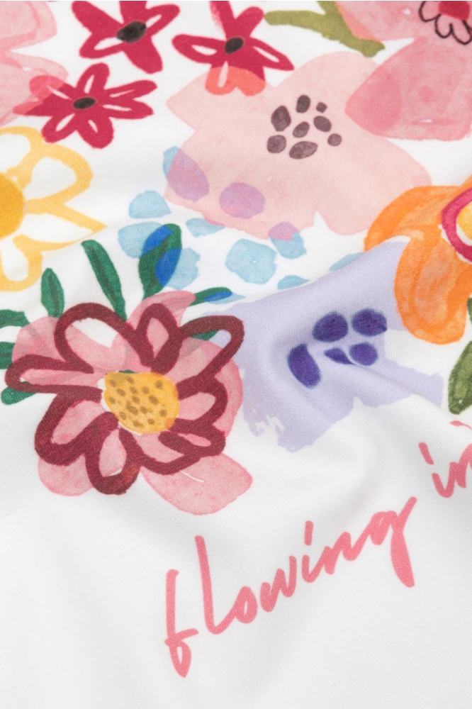 Ydence witte dames t-shirt | Kleurstaal