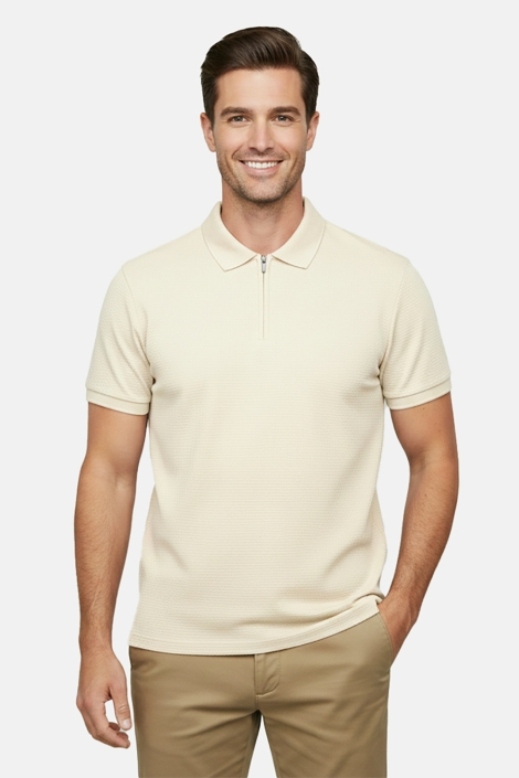 Cars zand heren polo | Model vooraanzicht