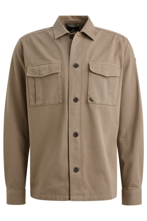 Vanguard taupe heren overhemd | Vooraanzicht