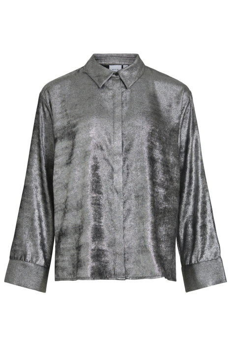 Vila zilveren dames blouse | Vooraanzicht