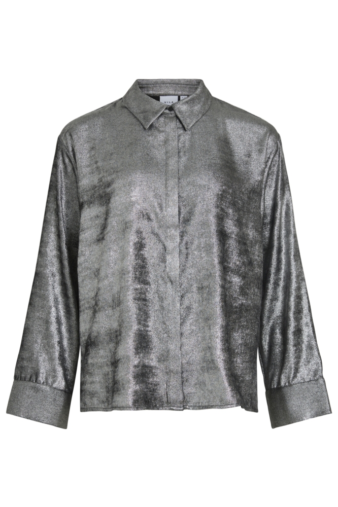 Vila zilveren dames blouse | Vooraanzicht