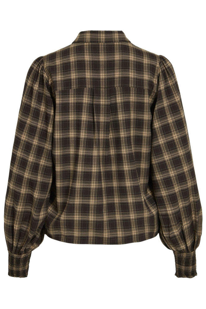 Vila bruine dames blouse | Achteraanzicht