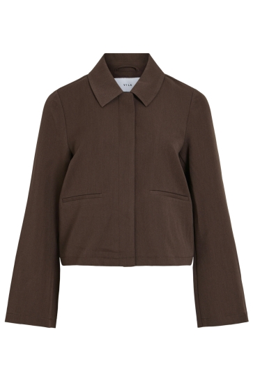 Vila Blouse VILEORA L/S SHIRT 14118781 COFFEE BEAM