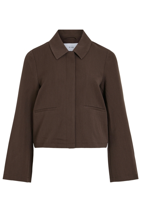 Vila bruine dames blouse | Vooraanzicht