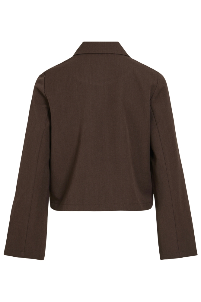 Vila bruine dames blouse | Achteraanzicht