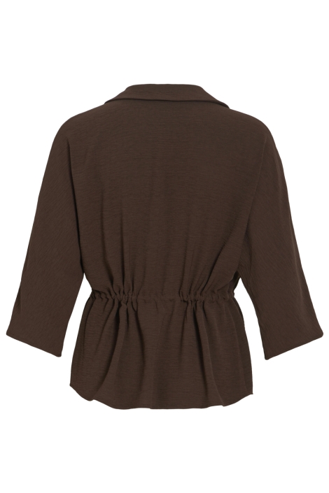 Vila bruine dames blouse | Achteraanzicht