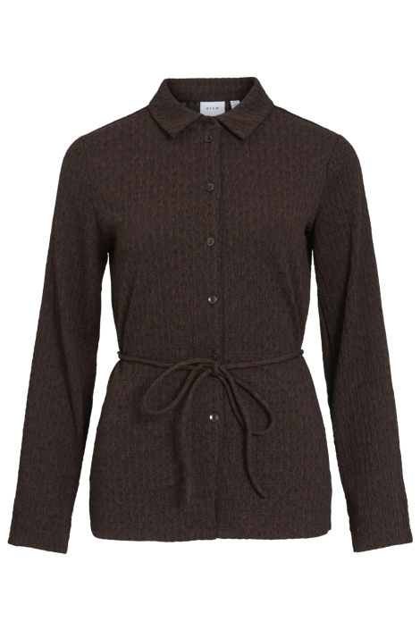 Vila bruine dames blouse | Vooraanzicht