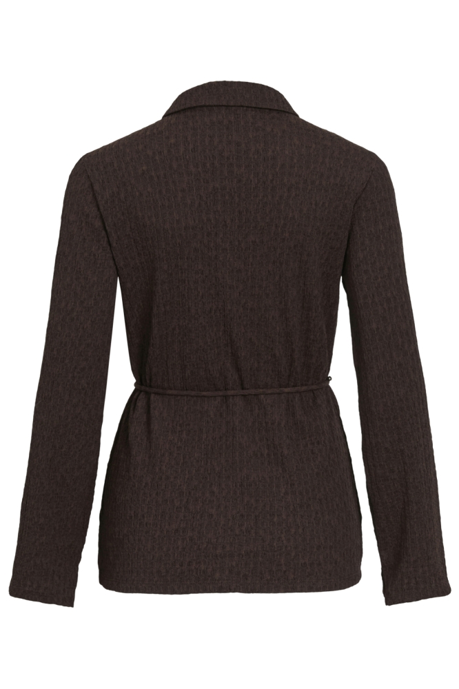 Vila bruine dames blouse | Achteraanzicht