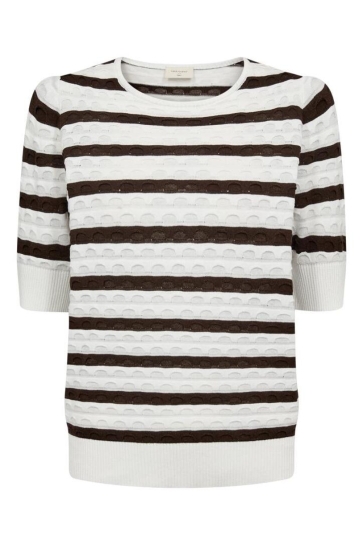 Freequent Trui FQDODO PULLOVER 207671 STAR OFF-WHTE W. COFEE BEAN
