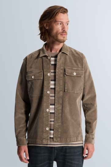 Cast Iron Overhemd VELOURS OVERSHIRT MET GARMENT DYE WASSING CSI2609230 8026