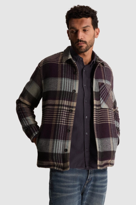 Jack & Jones paarse heren overhemd | Model vooraanzicht