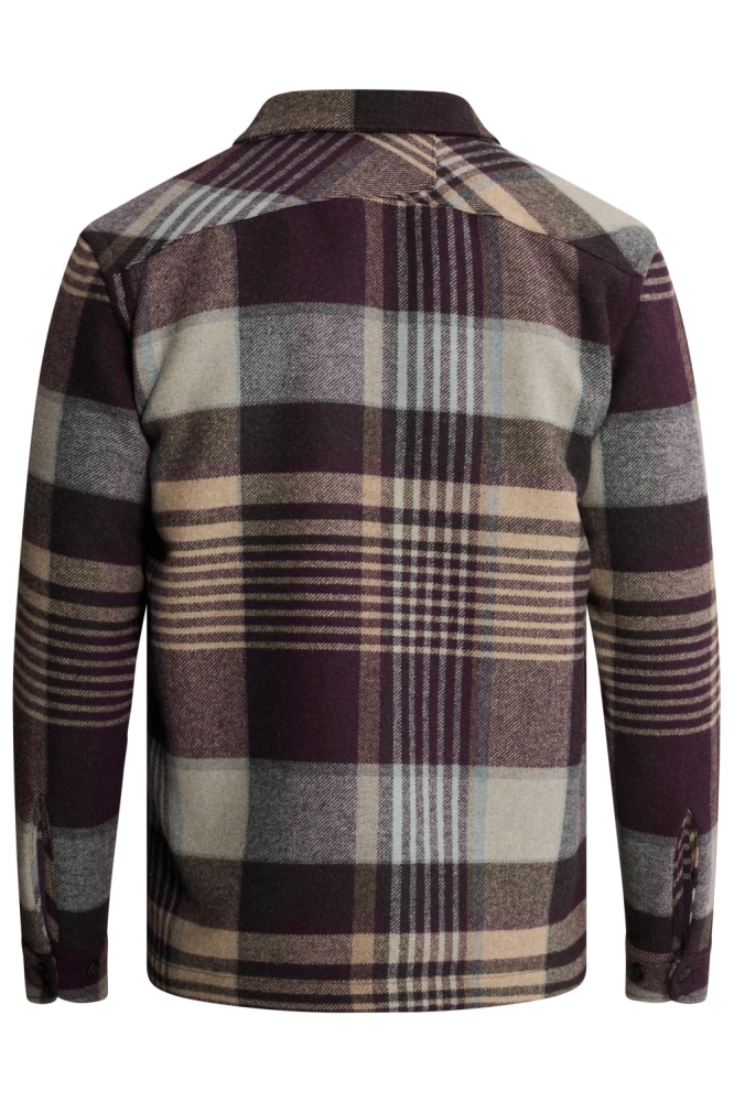 Jack & Jones paarse heren overhemd | Achteraanzicht