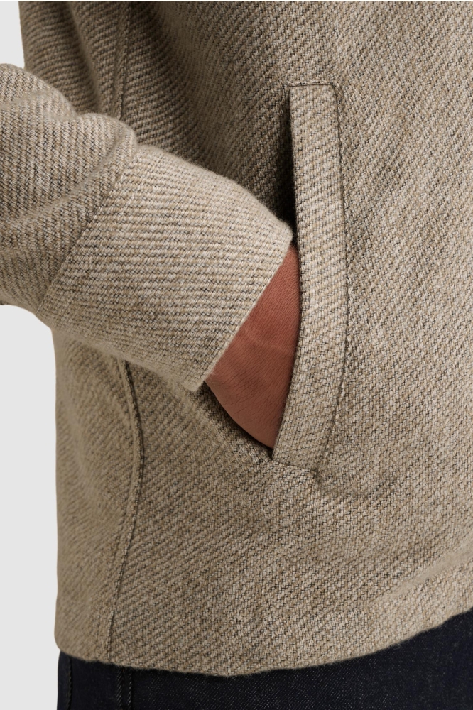 Vanguard taupe heren overhemd | Close up
