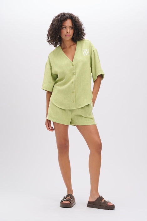 Refined Department groene dames blouse | Model