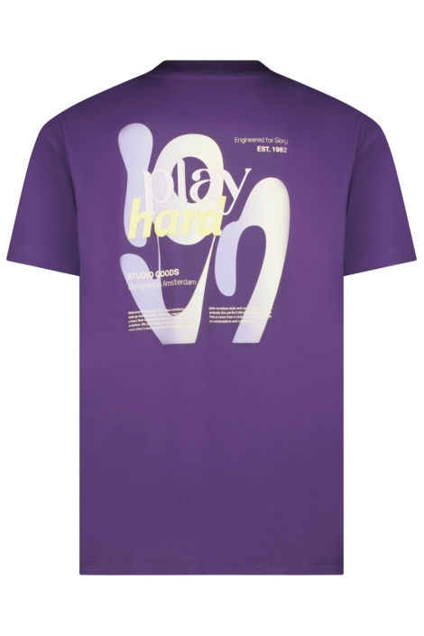 Cars paarse heren t-shirt | Achteraanzicht