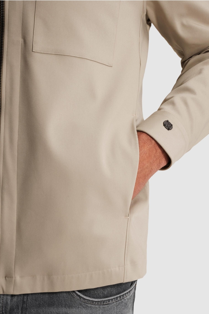 Cast Iron taupe heren overhemd | Close up