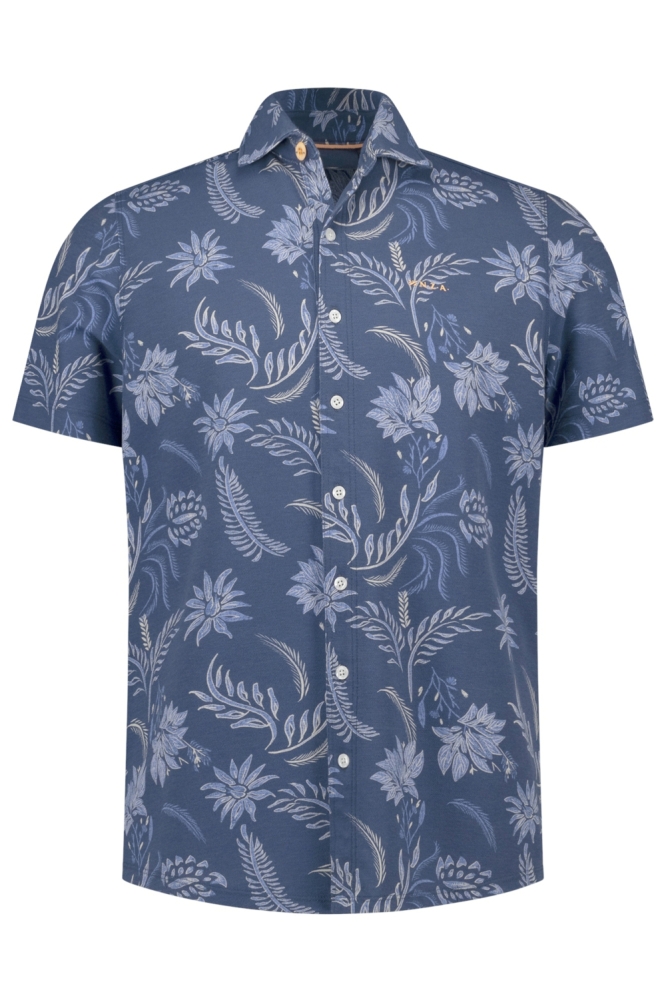 NZA blauwe heren overhemd | Vooraanzicht