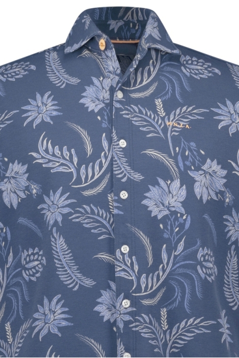 NZA blauwe heren overhemd | Close up