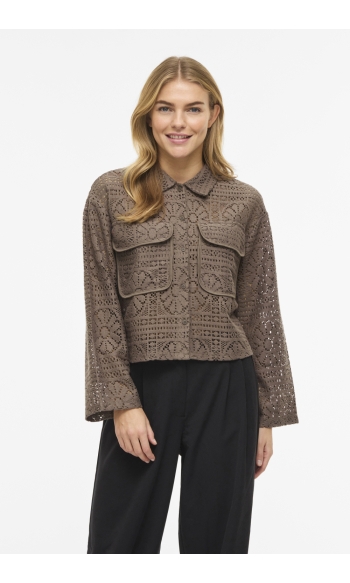 VIMERINDA CROCHET L/S SHIRT - NOOS 14105211 FALCON