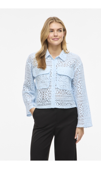 VIMERINDA CROCHET L/S SHIRT - NOOS 14105211 NANTUCKET BREEZE