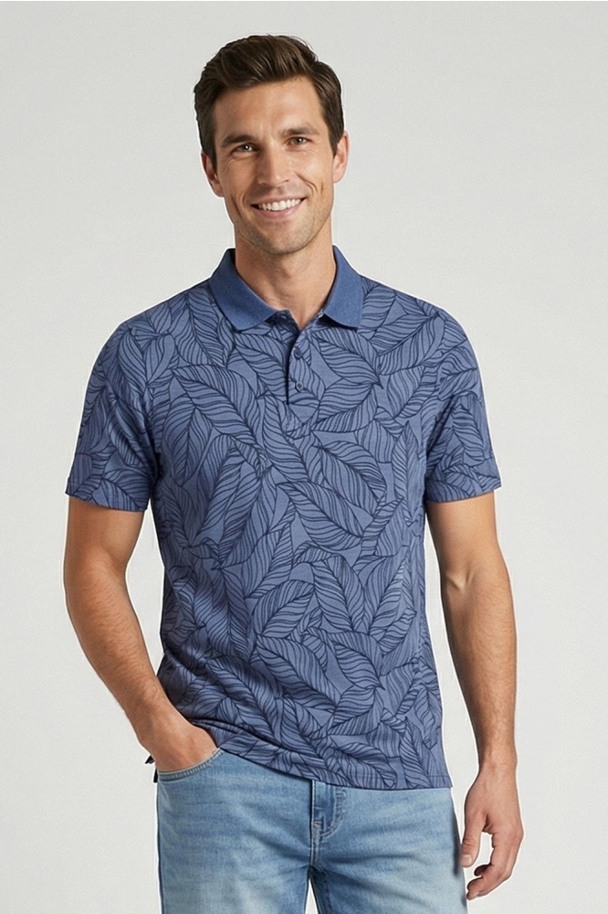 Cars blauwe heren polo | Model vooraanzicht