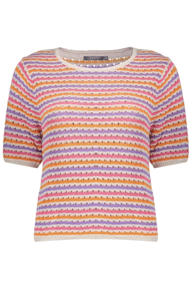 Geisha multi color dames trui | Vooraanzicht