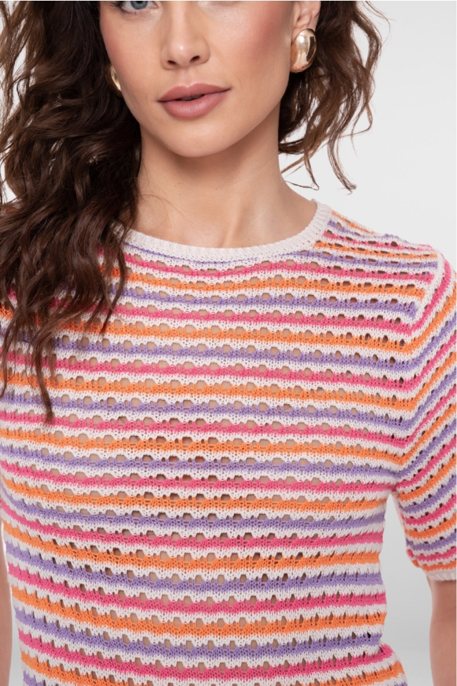 Geisha multi color dames trui | Close up
