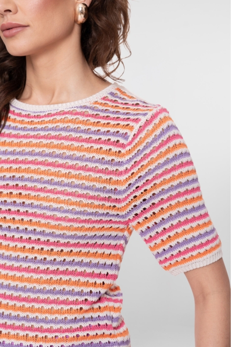 Geisha multi color dames trui | Kleurstaal