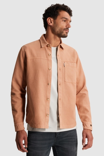 Cast Iron Overhemd SHIRT JACKET MET BORSTZAK EN ALLOVER STRUCTUUR CSI2603224 3018