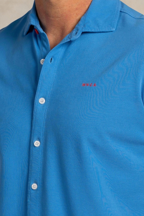 NZA blauwe heren overhemd | Kleurstaal