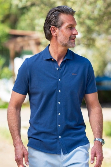 NZA Overhemd SHIRT SHORT SLEEVE 26CN590S 2616 NAVY SKY