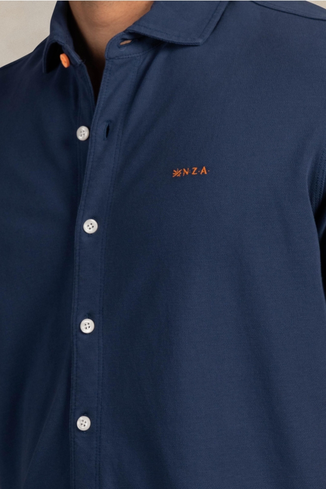 NZA blauwe heren overhemd | Kleurstaal