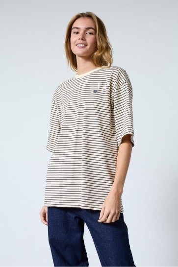 SisterS point T-shirt VEZ SS 18997 CREAM/BROWN