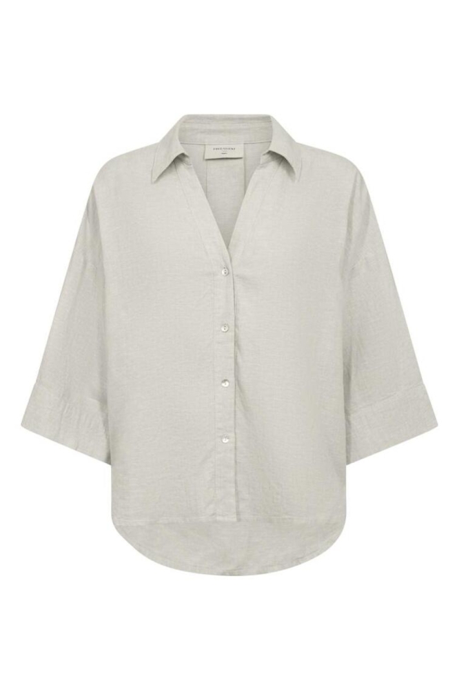 Freequent beige dames blouse | Vooraanzicht