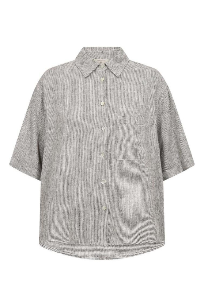 Freequent beige dames blouse | Vooraanzicht