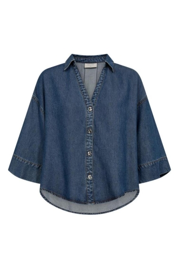 Freequent Blouse FQMILO SHIRT 207843 MEDIUM BLUE DENIM