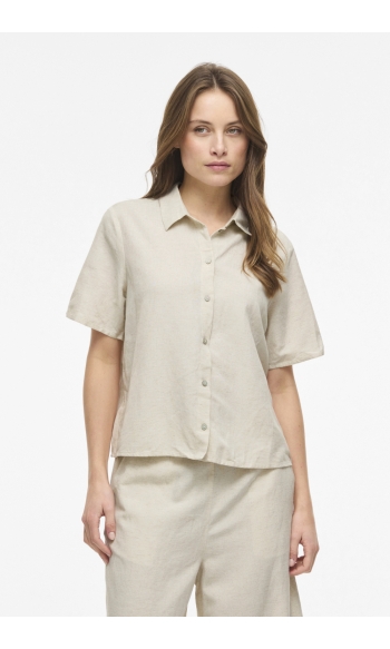 VIPRISILLA S/S SHIRT 14114770 SUPER LIGHT NATURAL MELANGE