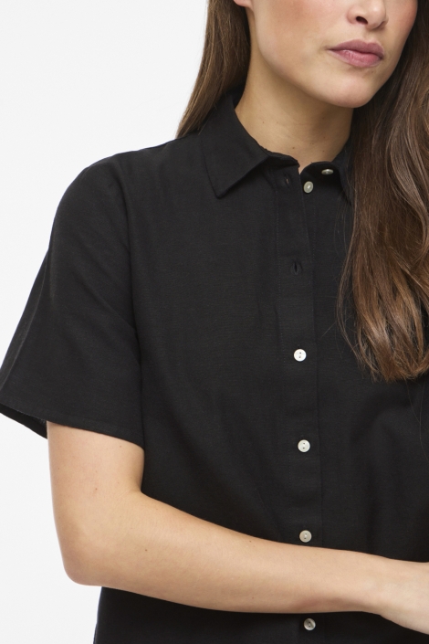 Vila zwarte dames blouse | Close up