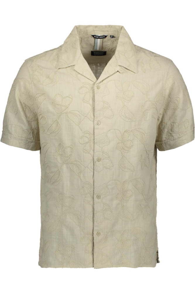 Antony Morato beige heren overhemd | Vooraanzicht
