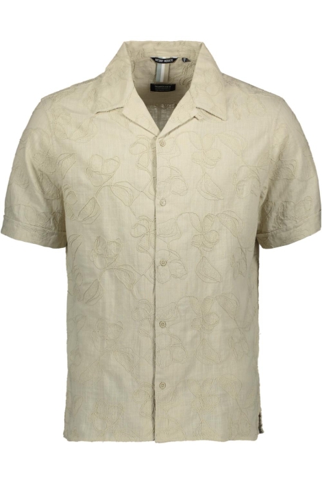 Antony Morato beige heren overhemd | Vooraanzicht