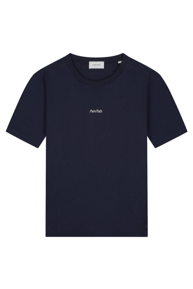 Pure Path blauwe heren t-shirt | Vooraanzicht