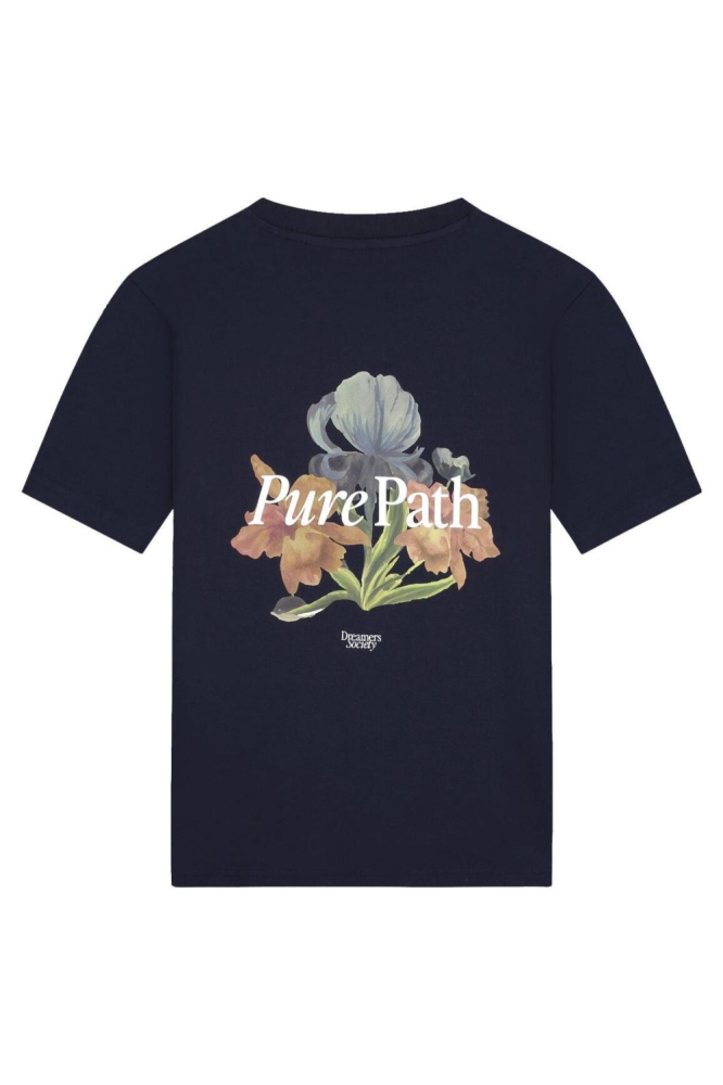 Pure Path blauwe heren t-shirt | Achteraanzicht