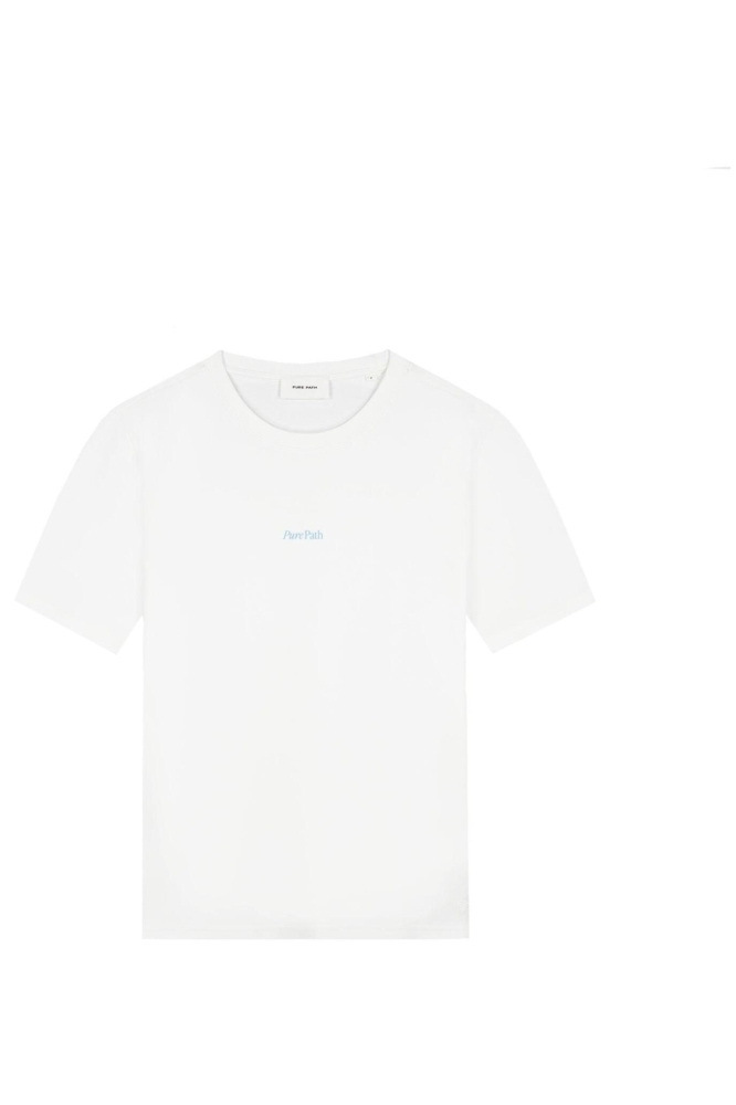 Pure Path witte heren t-shirt | Vooraanzicht