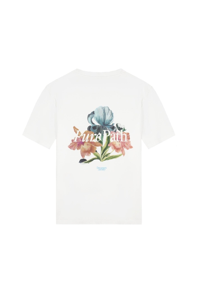 Pure Path witte heren t-shirt | Achteraanzicht