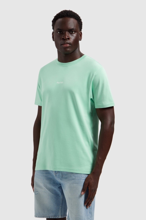 Pure Path groene heren t-shirt | Model vooraanzicht