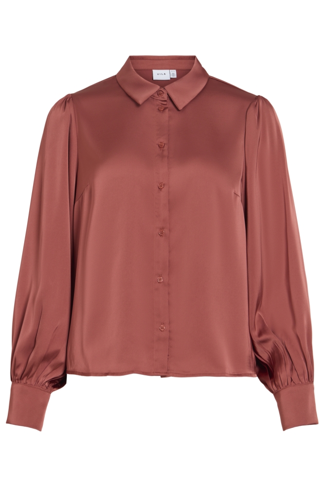 Vila oranje dames blouse | Vooraanzicht